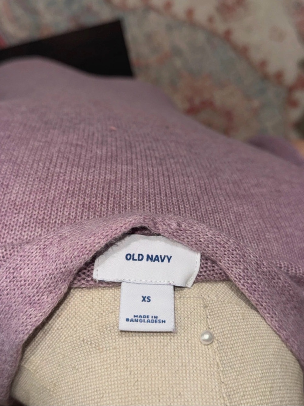 Old Navy Lilac Open-Front Women's Cardigan Sweater - Picture 3 of 3